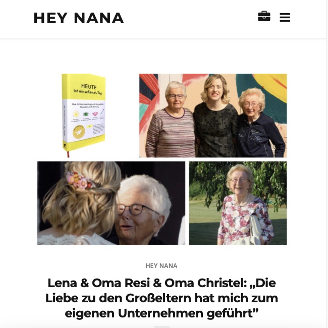 Lena berichtet über ihre Großeltern bei HeyNana